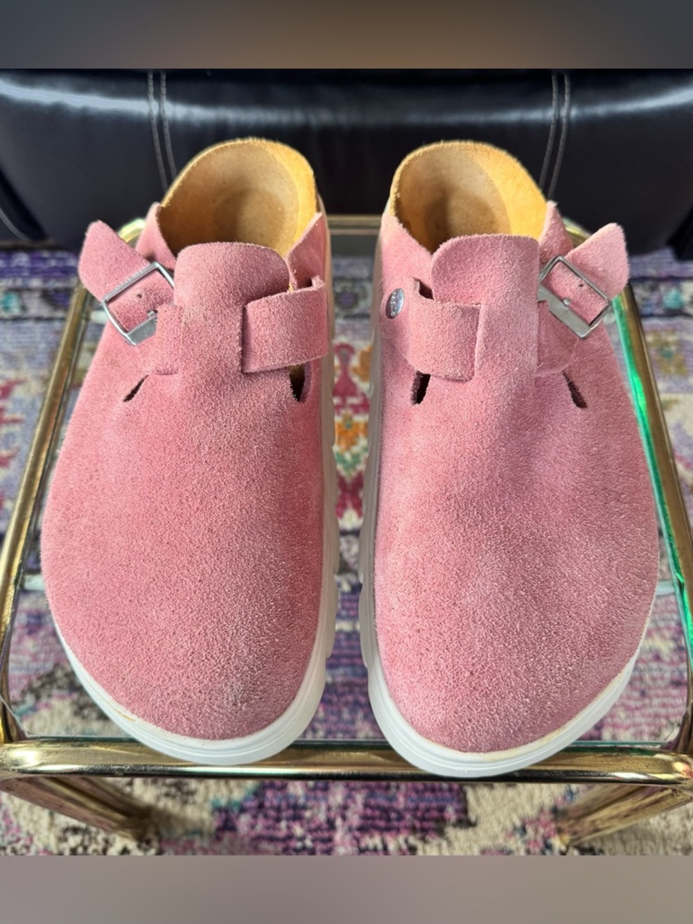 Papillio Suede Clog Mule in Dusty Pink 41 - Picture 2 of 12